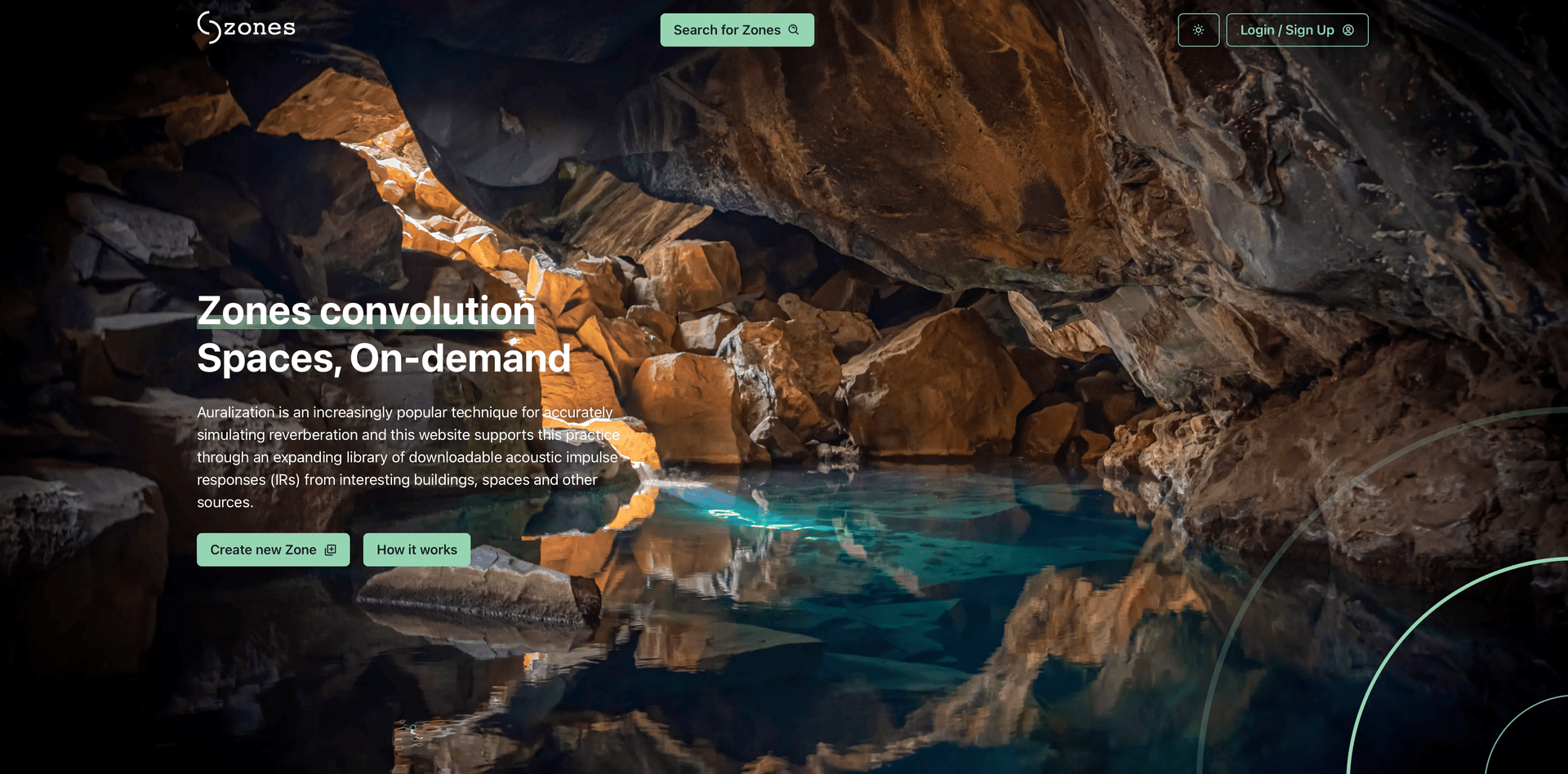 Zones homepage demo.
